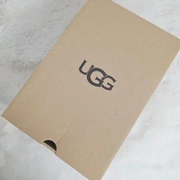 UGG Tazz Platform Slippers Hickory Brown Suede Women’s Size 7 New - Picture 15 of 16